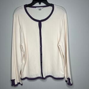 Pendleton Womens XL Silk Blend Cardigan Minimalist Preppy Old Money Quiet Luxury